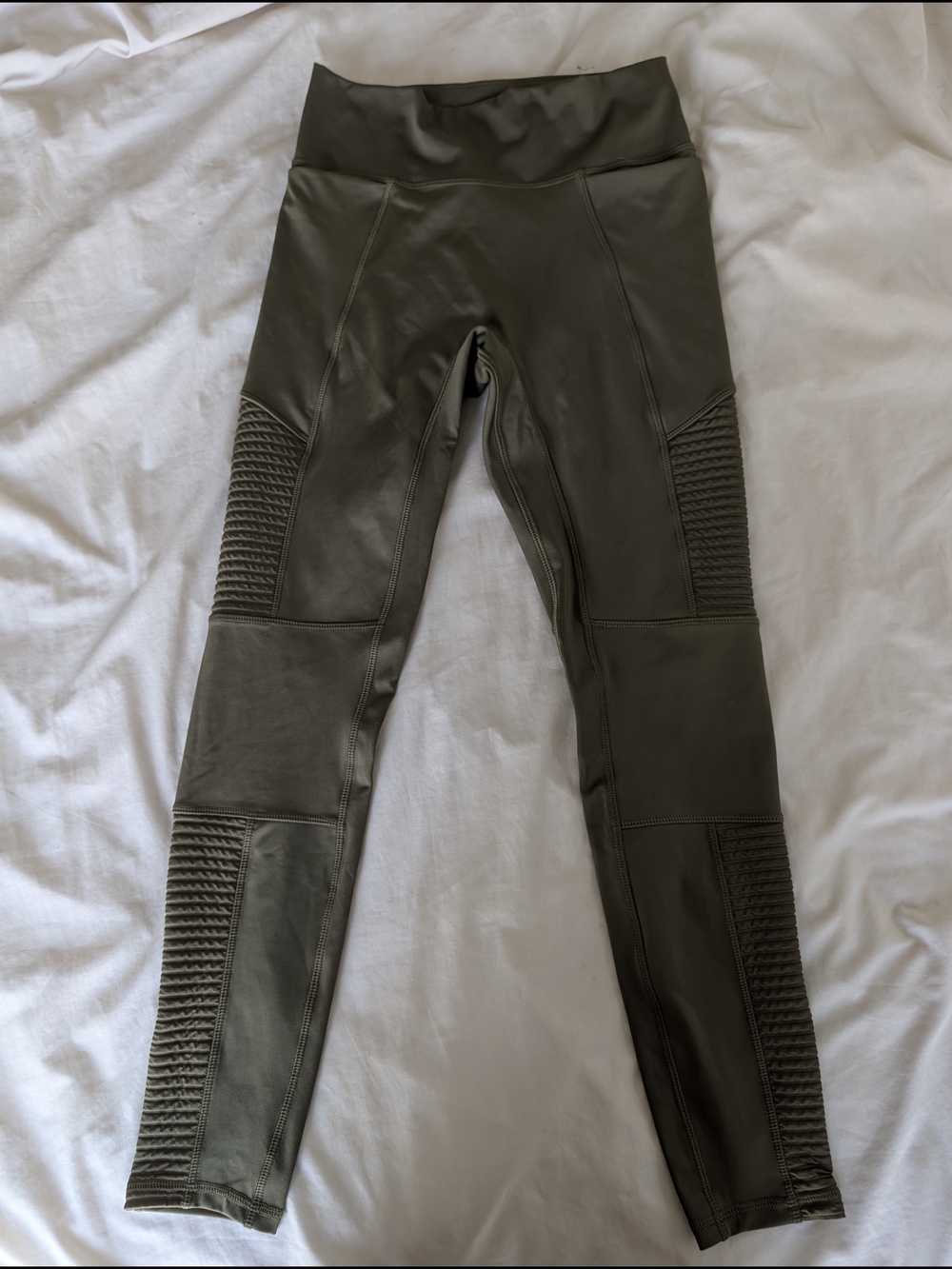 Fabletics Olive Green Moto Leggings